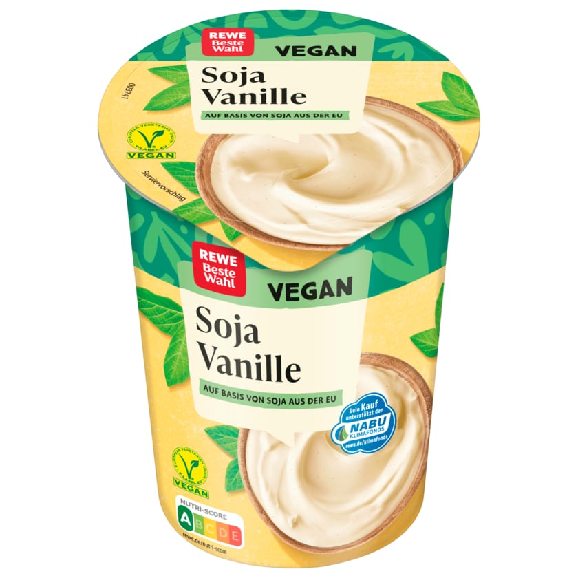 REWE Beste Wahl Soja-Joghurtalternative Vanille vegan 500g